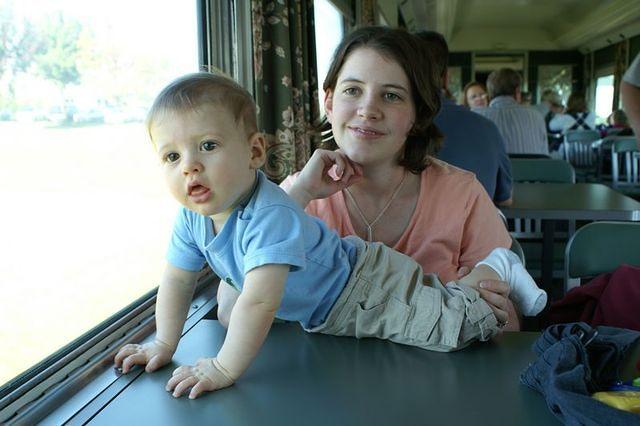 We got a seat in the dining car